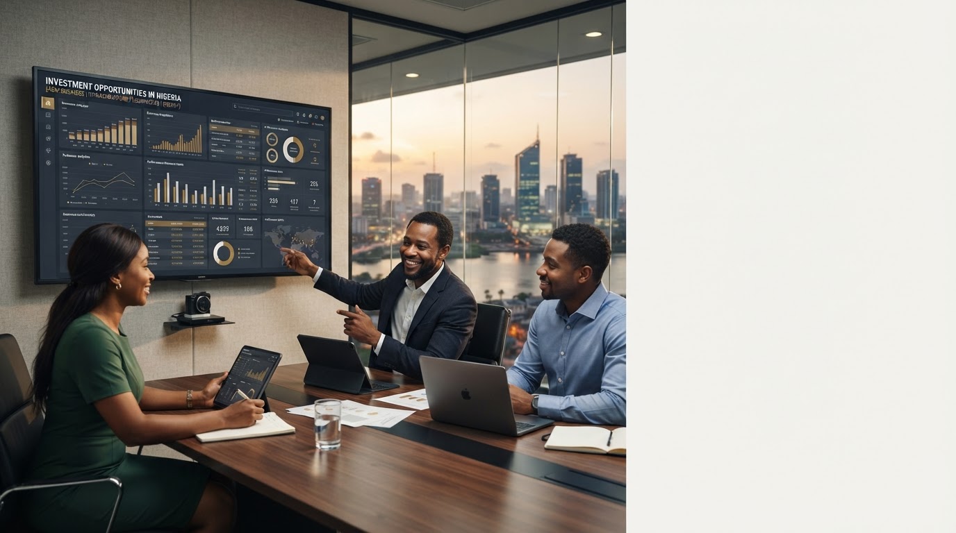 NIGERIA INVESTMENT FORUM AI analytics workspace used by a remote financial professional